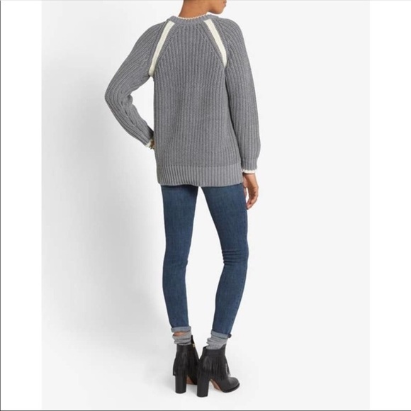 rag & bone/JEAN Camille Tunic Grey Chunky Knit Sweater - Picture 3 of 14